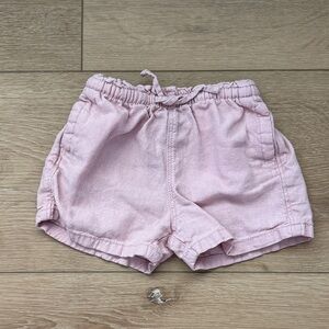 Old Navy Pink Girls' Elastic Linen Waist Shorts